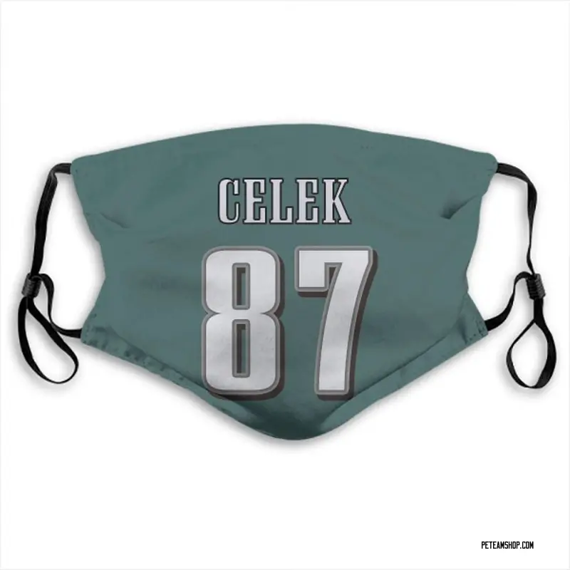 Brent Celek Philadelphia Eagles Jersey Name & Number Face Mask - Green