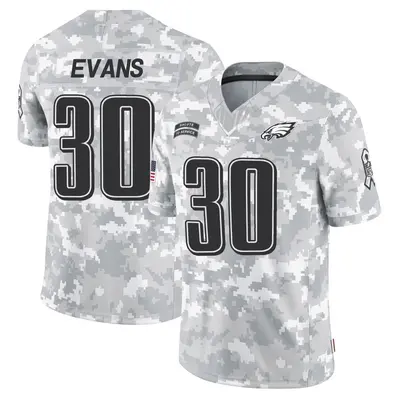 Men's Justin Evans Philadelphia Eagles 2024 Salute to Service Jersey - Arctic Camo Limited