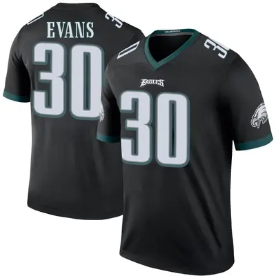 Men's Justin Evans Philadelphia Eagles Color Rush Jersey - Black Legend