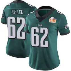 Women's Jason Kelce Philadelphia Eagles Midnight Team Color Vapor Untouchable Super Bowl LIX Jersey - Green Limited